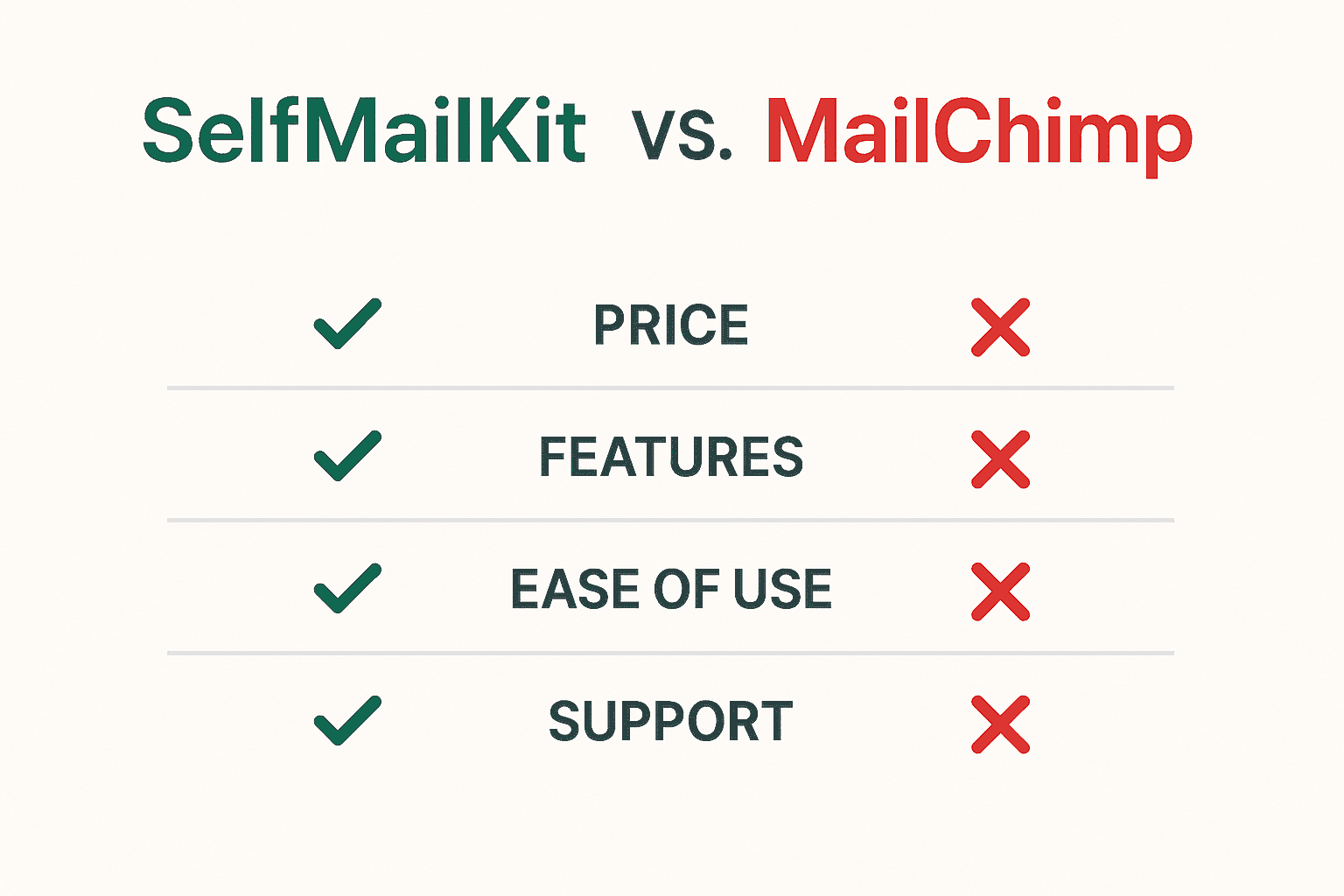 MailDiver vs. Mailchimp comparison (June 2025)