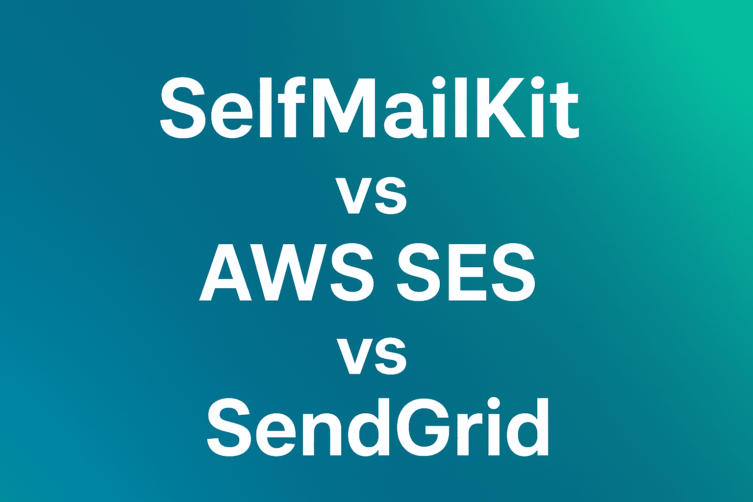 Cover Image for SendGrid vs AWS SES vs MailDiver: Technical Comparison 2025