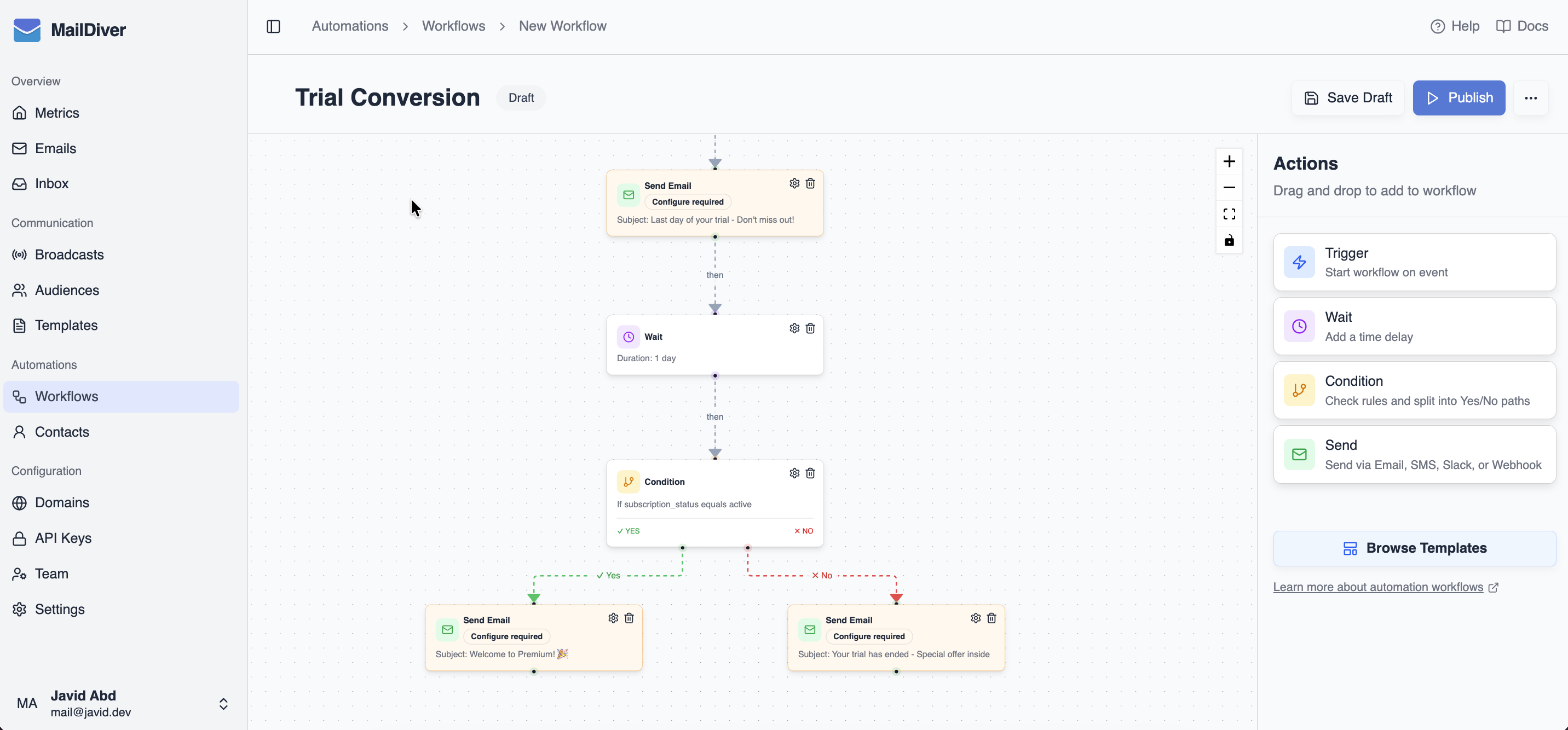 Automation Workflows Builder